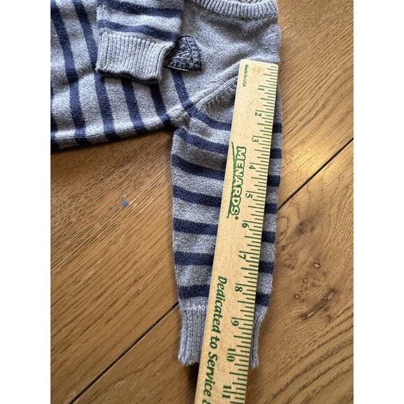 OshKosh Gray & Blue Sweater Boys Size 18 Months Preppy Comfy Classic V Neck - Picture 8 of 10